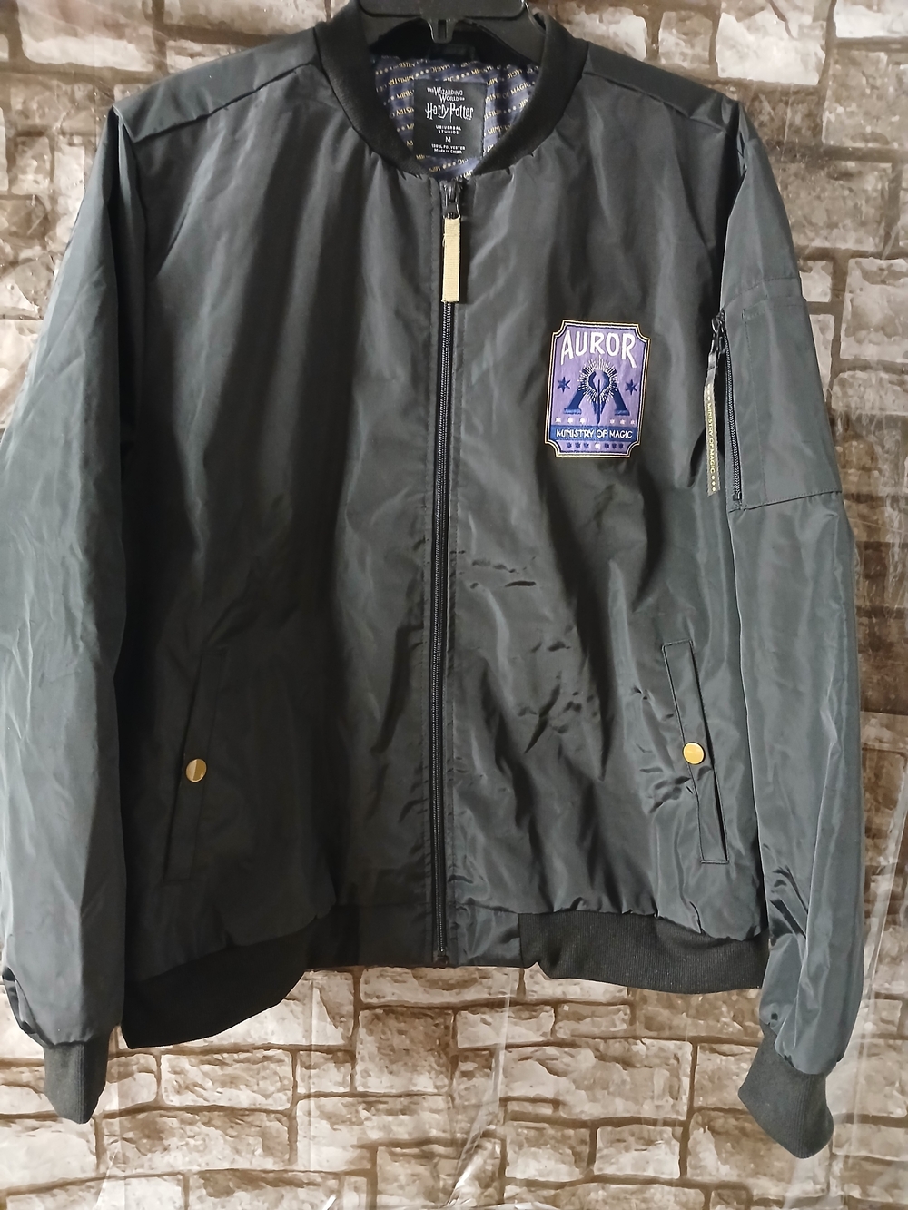 Harry Potter Aurora Patch Black Bomber Jacket